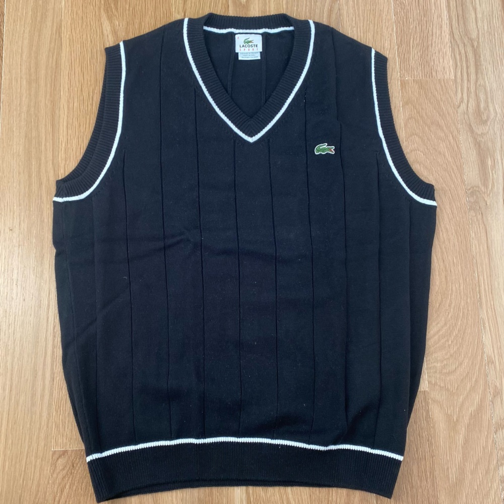 Men’s Lacoste Sweater Vest - Black